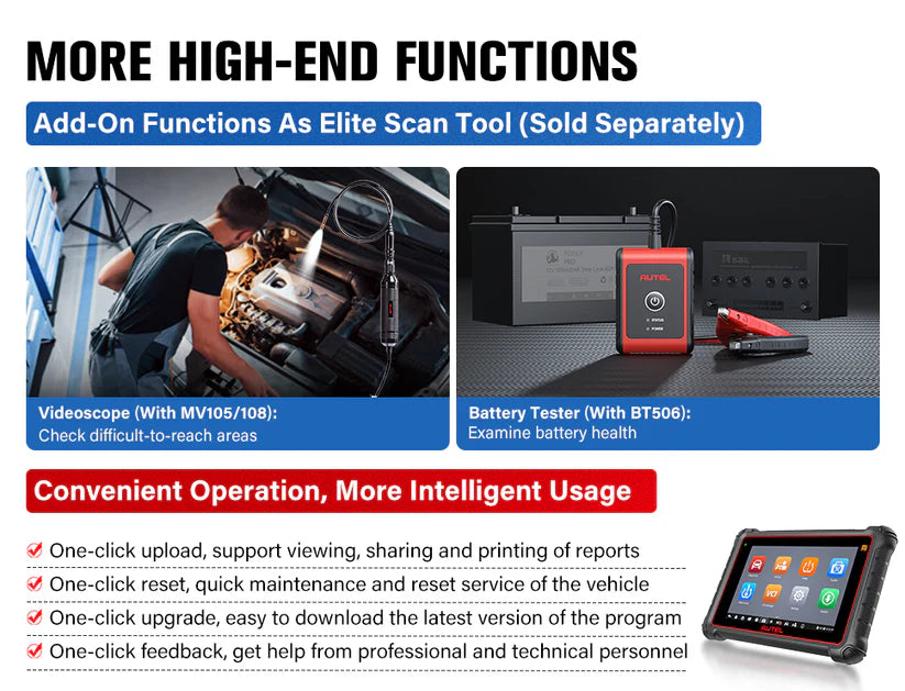 Autel MaxiPRO MP900BT KIT Scanner + Autel PS100 or Autel MV105S for free