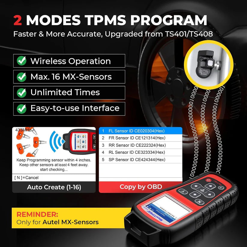 Autel MaxiTPMS TS508WF TPMS programming tool