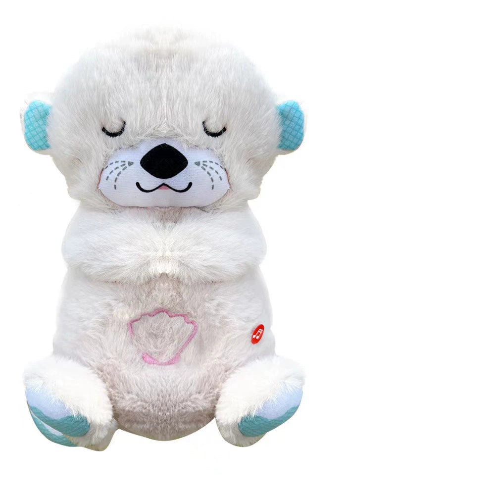 Breathing Luminous Otter Bear Plush Toy Soothing Baby Sleep Doll Cute Girl Gift Doll