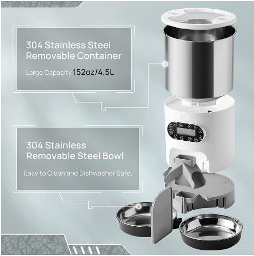New Stainless Steel Feeder Double Feeding Feeder Stainless Steel Feeder