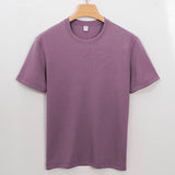 New High-end Double-sided Cotton T-shirt Men's Half Sleeve Heavy Cotton Thickened Round Neck Short Sleeve Men's T-shirt