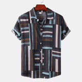 Summer Hawaiian Style Casual Printed Men's Shirt Men's Printed Short Sleeve