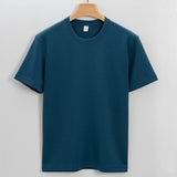 New High-end Double-sided Cotton T-shirt Men's Half Sleeve Heavy Cotton Thickened Round Neck Short Sleeve Men's T-shirt