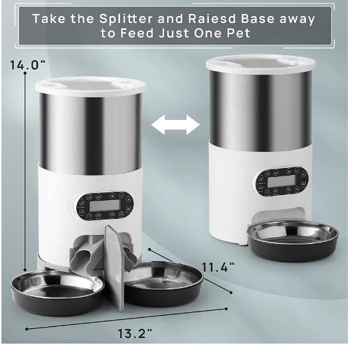 New Stainless Steel Feeder Double Feeding Feeder Stainless Steel Feeder
