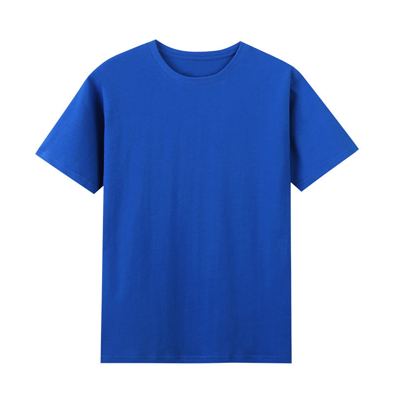 High-count Pure Cotton Short-sleeved Men's Bottoming Shirt 220g Solid Color 40-count Cultural Shirt Work Clothes White T Men
