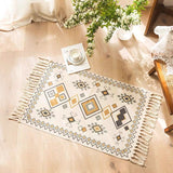 Cotton And Linen Mat Ethnic Style Carpet Non-slip Mat Home