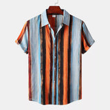 Summer Hawaiian Style Casual Printed Men's Shirt Men's Printed Short Sleeve