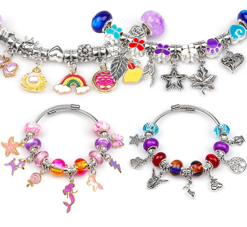 Children's DIY Bracelet Set Unicorn Cute Jewelry Panjia Beads  1.75cm Box Height