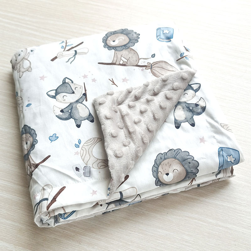 Twill Cotton Baby Bean Blanket Double Layer