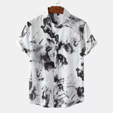 Summer Hawaiian Style Casual Printed Men's Shirt Men's Printed Short Sleeve