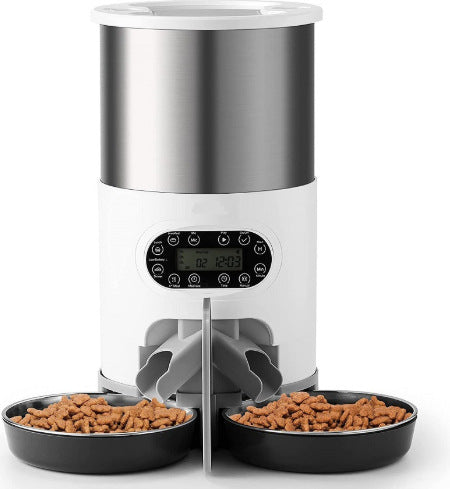 Stainless Steel Double Pet Feeder – 3L Bowl & Feeding Station