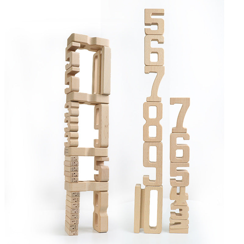 Early Education Beech Digital Building Blocks Puzzle Kindergarten Mathematics Teaching Aids Set