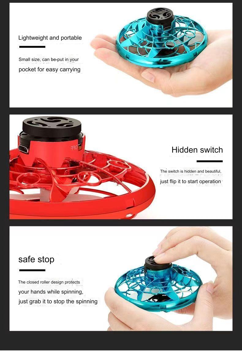 Fingertip Gyro Glowing Gyroscope Sensor Set Black Technology Plastic Suspended Ball Artifact Decompression Toy