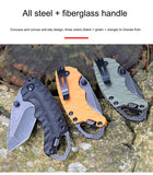 Outdoor Cutter Camping Survival Stainless Steel Folding Knife 8750 Three-color 8CR All-steel Multifunctional Knife