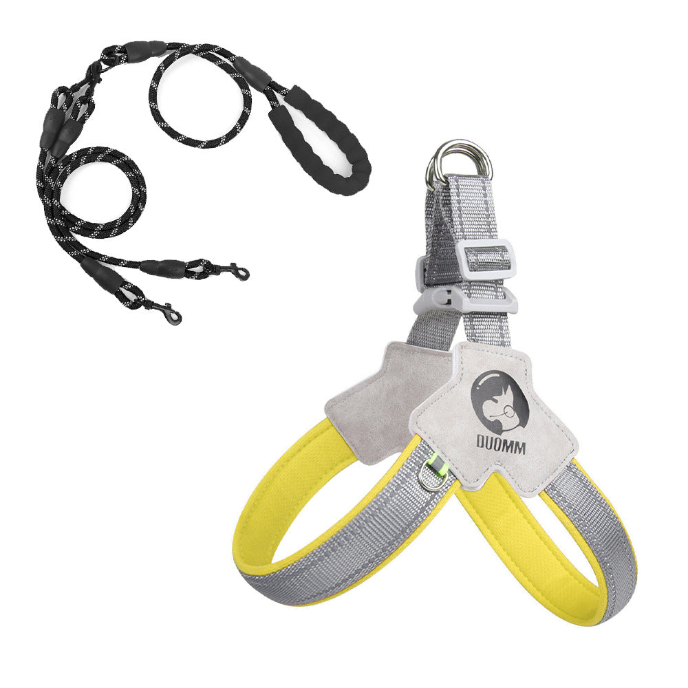 New Dog Chest Strap Saddle Pet Chest Strap Breathable Reflective Dog Strap Pet Leash