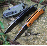 Outdoor Cutter Camping Survival Stainless Steel Folding Knife 8750 Three-color 8CR All-steel Multifunctional Knife