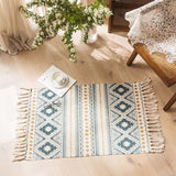 Cotton And Linen Mat Ethnic Style Carpet Non-slip Mat Home