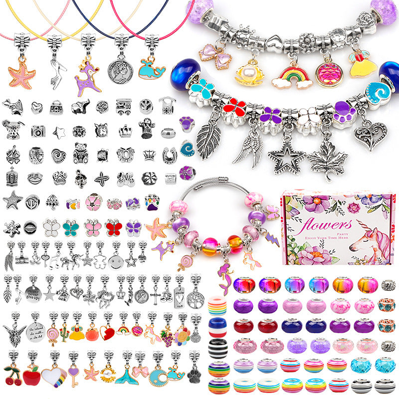 Children's DIY Bracelet Set Unicorn Cute Jewelry Panjia Beads  1.75cm Box Height
