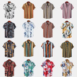 Summer Hawaiian Style Casual Printed Men's Shirt Men's Printed Short Sleeve