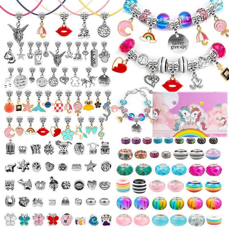 Children's DIY Bracelet Set Unicorn Cute Jewelry Panjia Beads  1.75cm Box Height