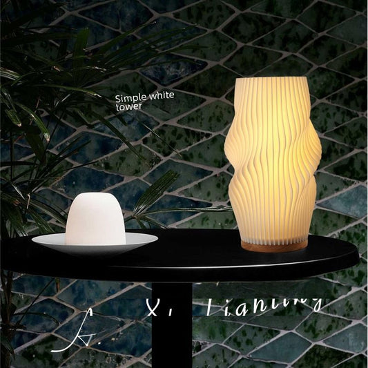 Nordic Girl Bedroom Bedside Decorative Table Lamp USB Dimming Eye Protection Night Light Creative Atmosphere Lamp