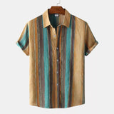 Summer Hawaiian Style Casual Printed Men's Shirt Men's Printed Short Sleeve