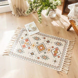 Cotton And Linen Mat Ethnic Style Carpet Non-slip Mat Home