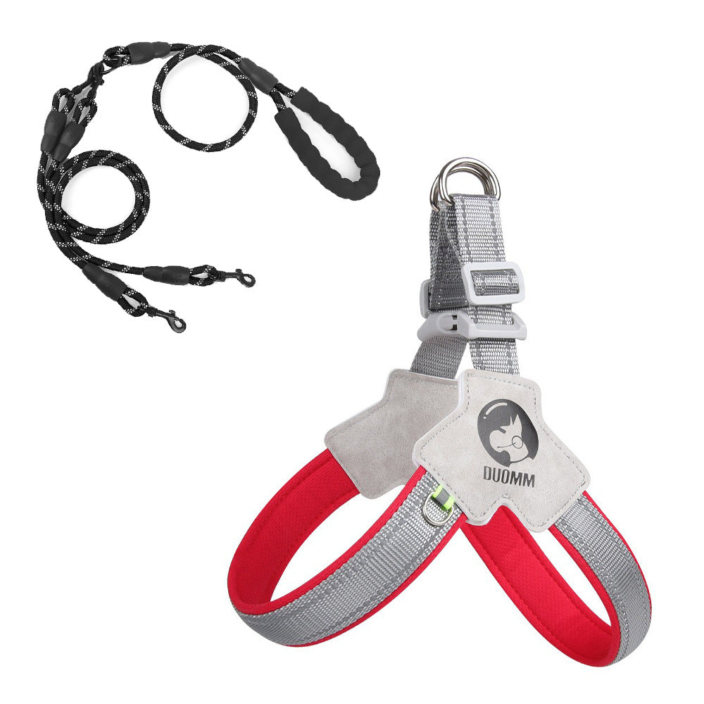 New Dog Chest Strap Saddle Pet Chest Strap Breathable Reflective Dog Strap Pet Leash