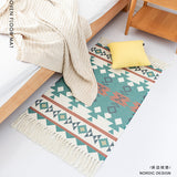 Cotton And Linen Mat Ethnic Style Carpet Non-slip Mat Home