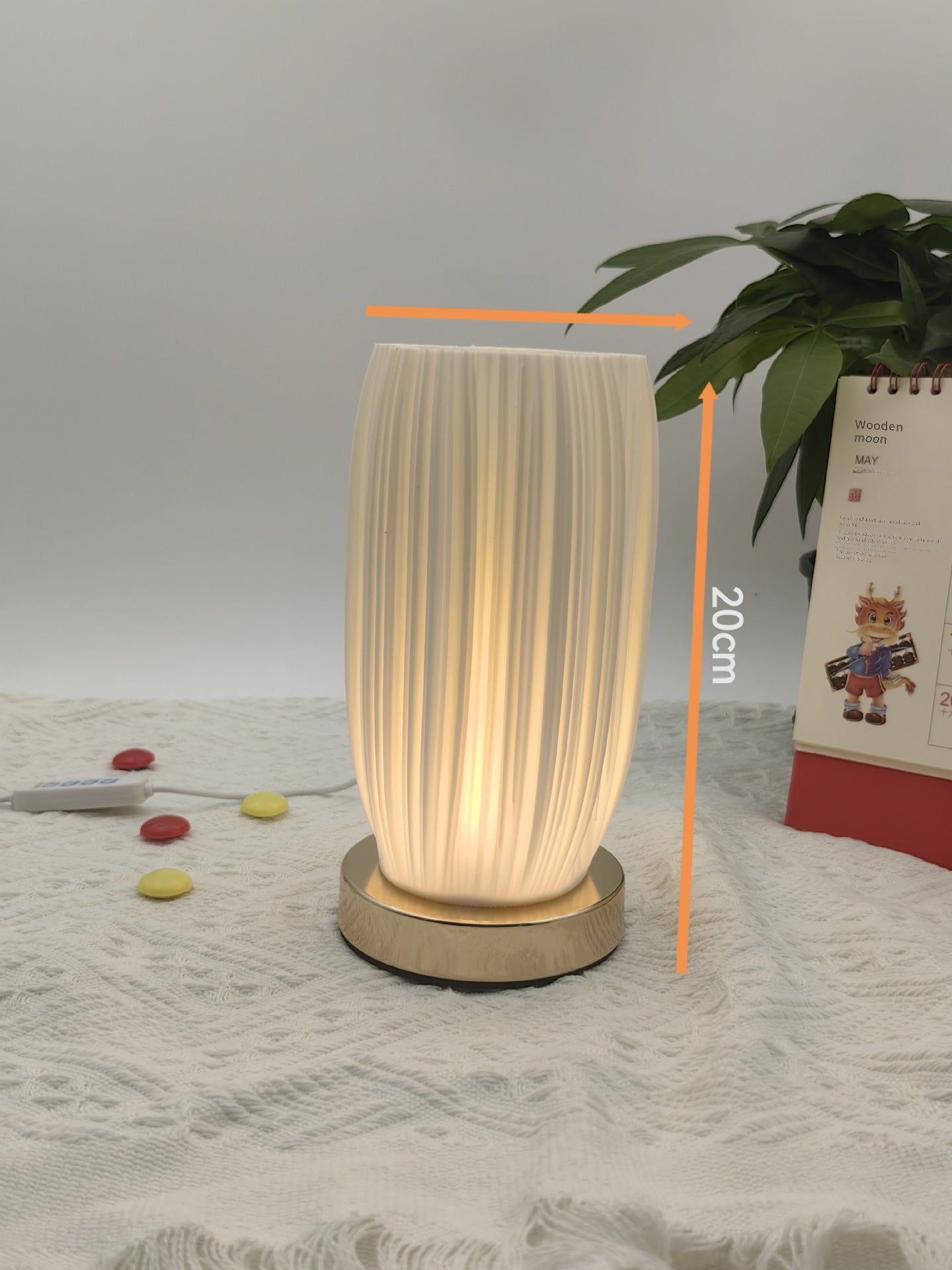 Nordic Girl Bedroom Bedside Decorative Table Lamp USB Dimming Eye Protection Night Light Creative Atmosphere Lamp