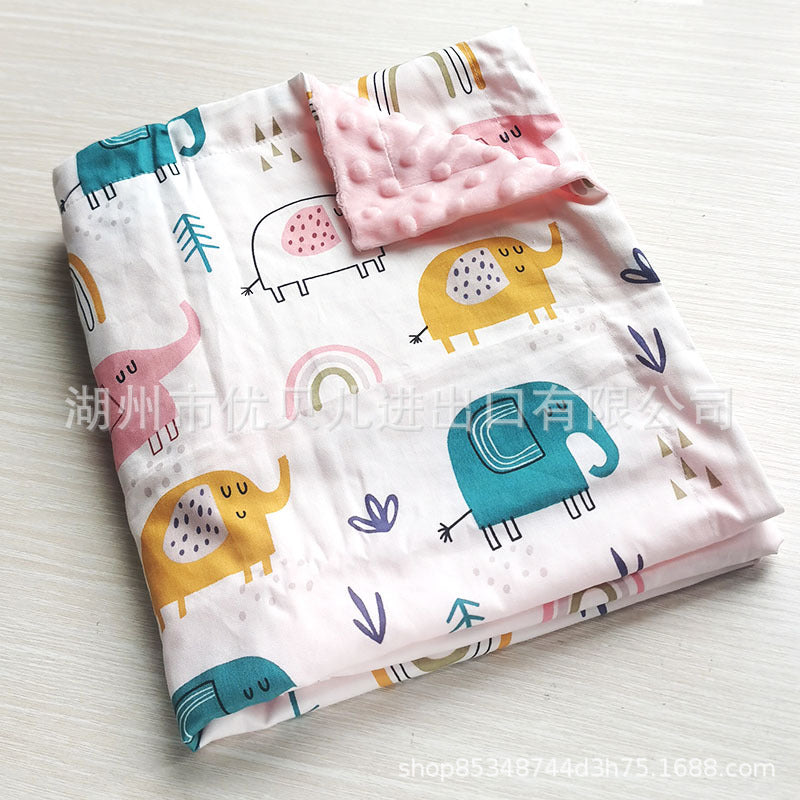 Twill Cotton Baby Bean Blanket Double Layer