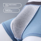 Spring And Summer Men's Underwear Cotton Graphene Antibacterial Crotch Waist Comfortable Breathable Cotton High Elastic Men's Boxer Shorts