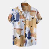 Summer Hawaiian Style Casual Printed Men's Shirt Men's Printed Short Sleeve