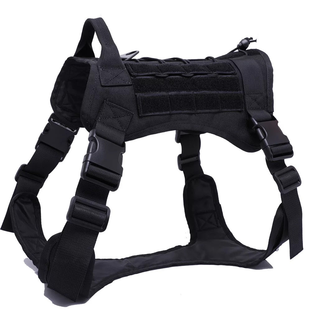 Dog Vest Dog Clothes Outdoor Pet Clothes Traction Rope Set Military Dog Police Dog Training Vest Equipment