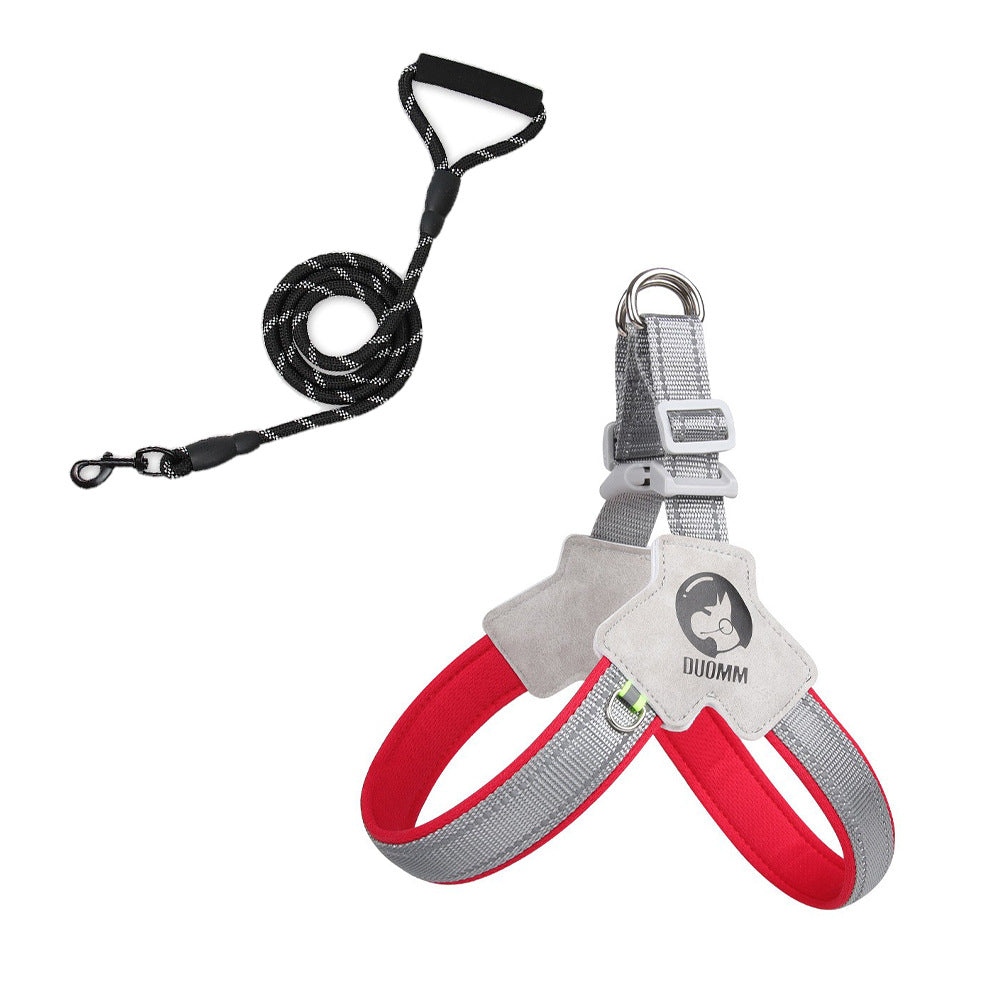New Dog Chest Strap Saddle Pet Chest Strap Breathable Reflective Dog Strap Pet Leash
