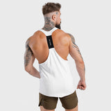 Muscle Fitness Men's Brothers Summer Sports Leisure Elastic Quick-drying Blank Light Board Logo-free Stitching Vest