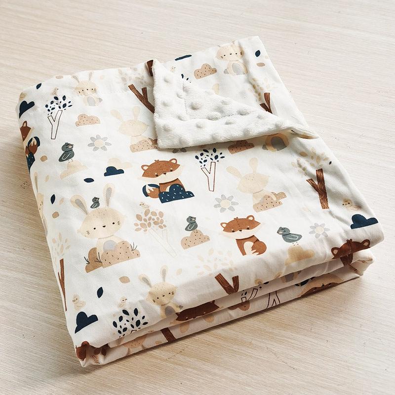 Twill Cotton Baby Bean Blanket Double Layer