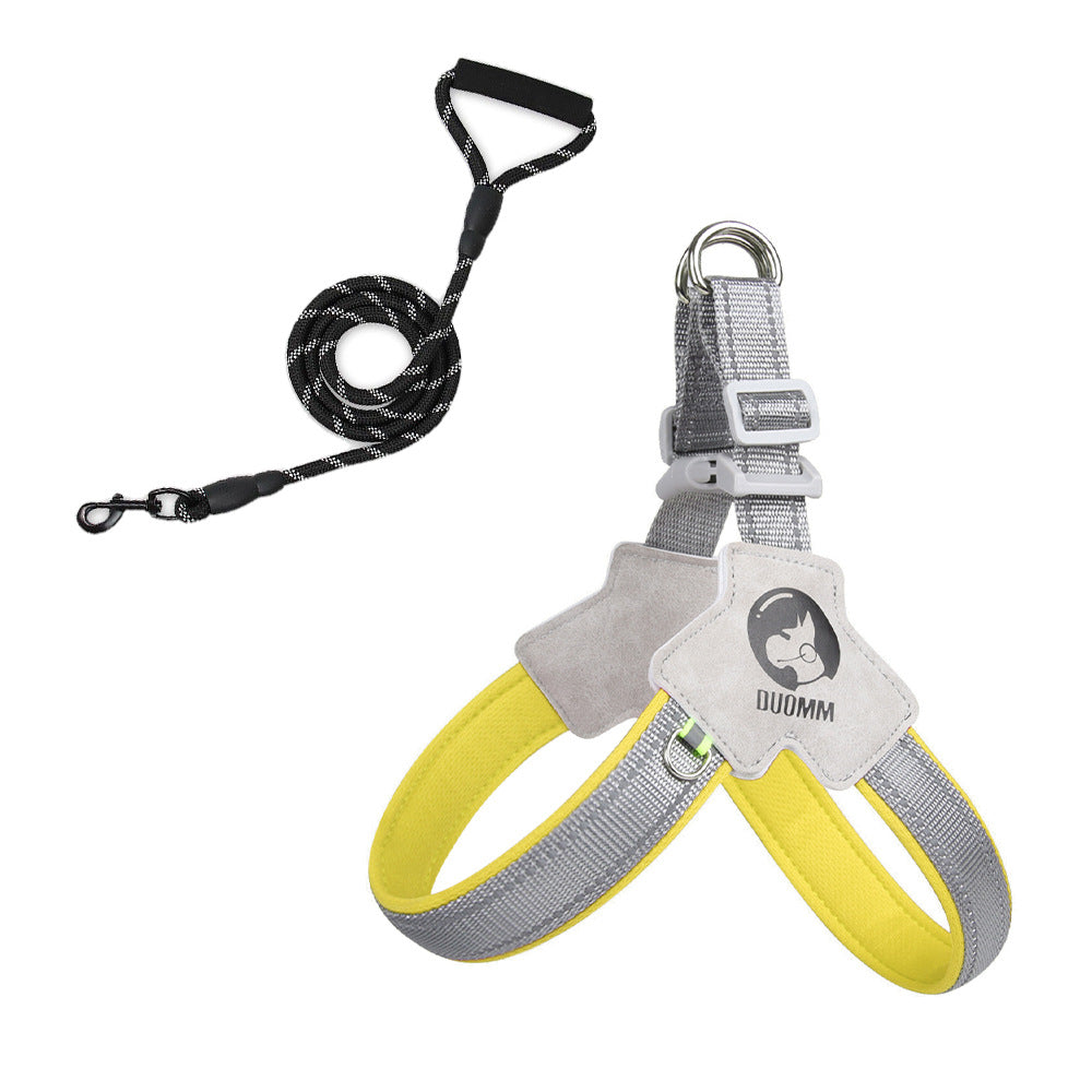 New Dog Chest Strap Saddle Pet Chest Strap Breathable Reflective Dog Strap Pet Leash