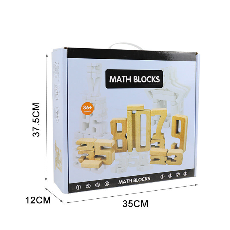 Early Education Beech Digital Building Blocks Puzzle Kindergarten Mathematics Teaching Aids Set