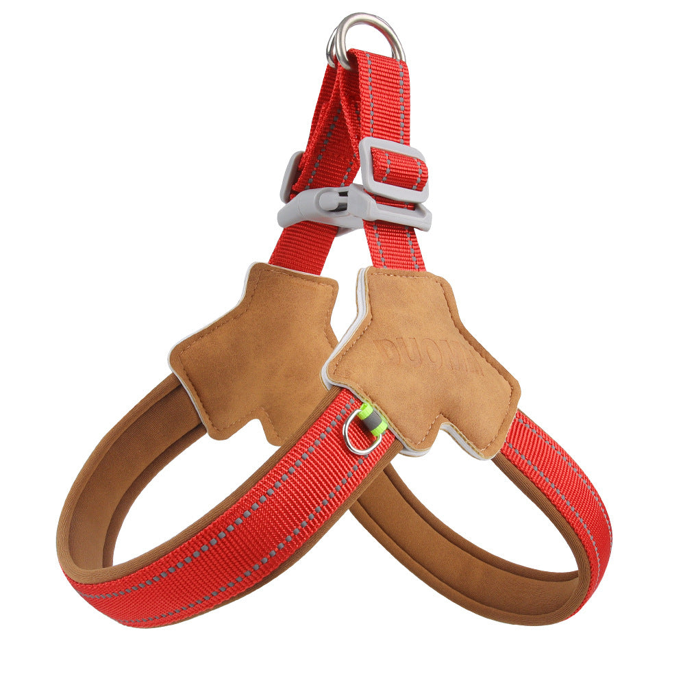 New Dog Chest Strap Saddle Pet Chest Strap Breathable Reflective Dog Strap Pet Leash