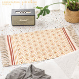 Cotton And Linen Mat Ethnic Style Carpet Non-slip Mat Home