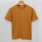 New High-end Double-sided Cotton T-shirt Men's Half Sleeve Heavy Cotton Thickened Round Neck Short Sleeve Men's T-shirt