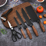 Six piece Stainless Steel Kitchen Knife With Kitchen Knife And Fat Handle, Suit Gift Knife Set