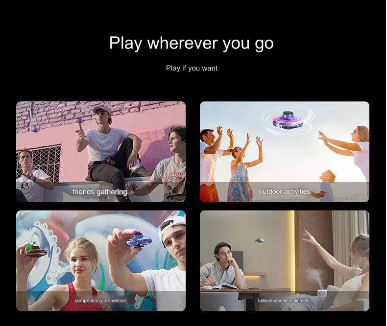 Fingertip Gyro Glowing Gyroscope Sensor Set Black Technology Plastic Suspended Ball Artifact Decompression Toy