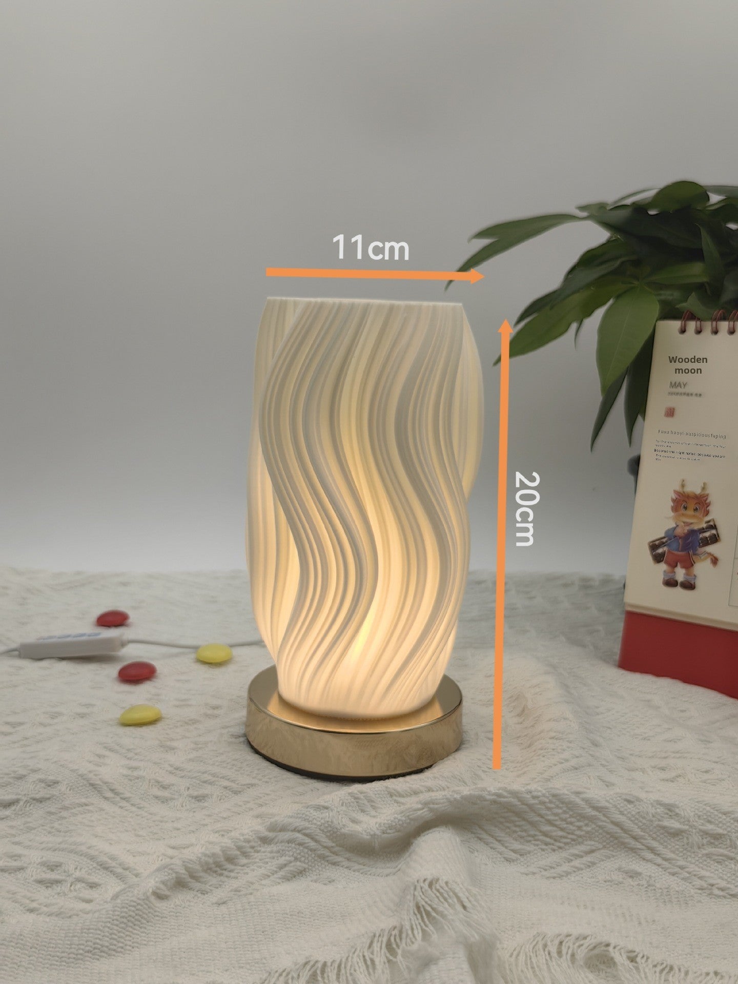 Nordic Girl Bedroom Bedside Decorative Table Lamp USB Dimming Eye Protection Night Light Creative Atmosphere Lamp