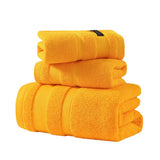 3Pcs Pure Cotton Gift Set Towel Absorbs Water And Does Not Shed Lint, Pure Cotton Plain Color Off-grade Adult Household Towel Bath Towel