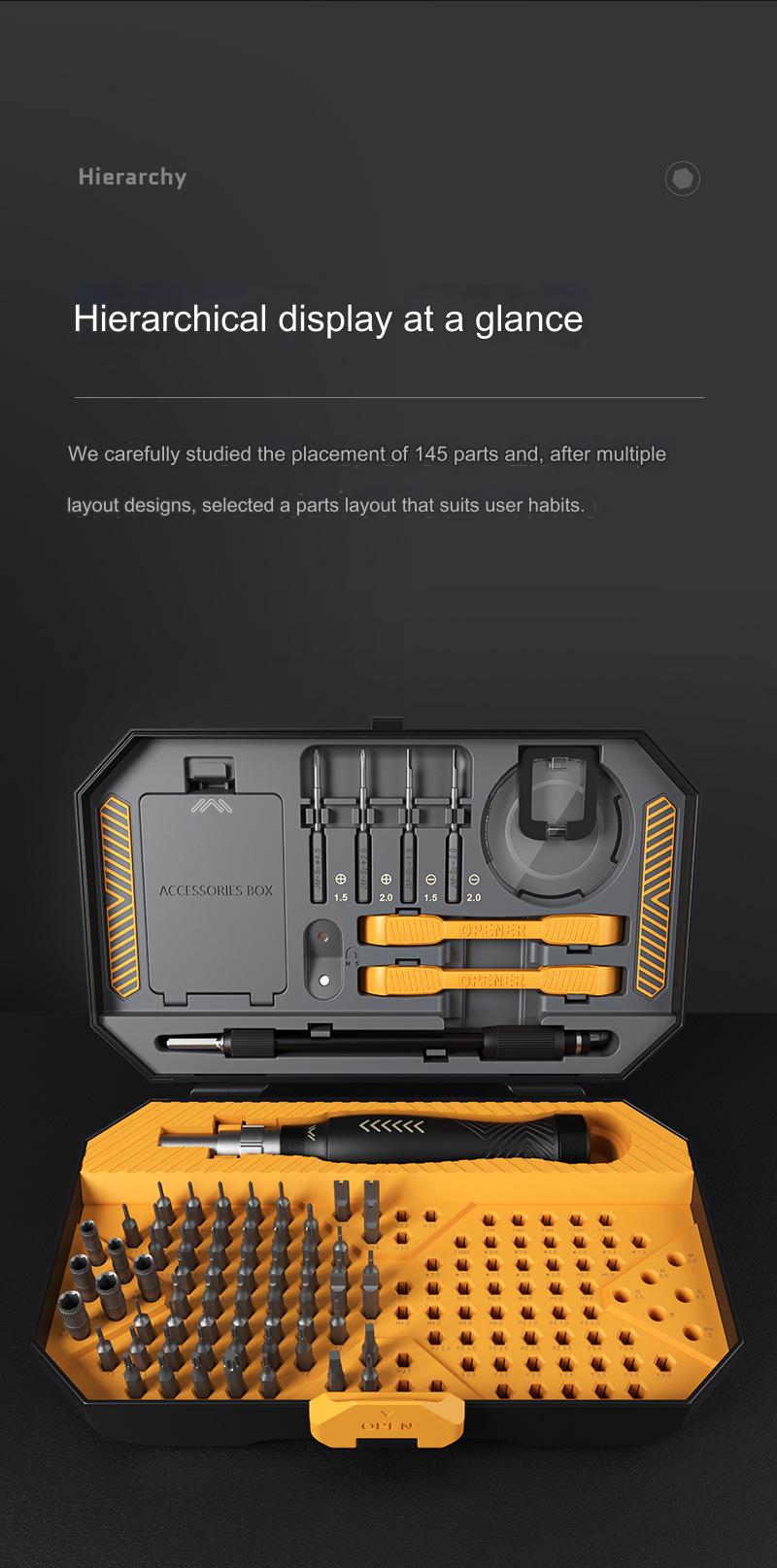 145-piece Screwdriver Set JM-8183 Mobile Phone Computer Game Console Repair Tool Combination Screwdriver Boxed