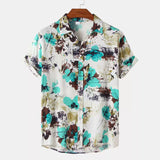 Summer Hawaiian Style Casual Printed Men's Shirt Men's Printed Short Sleeve