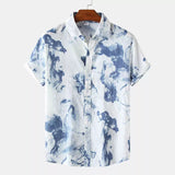 Summer Hawaiian Style Casual Printed Men's Shirt Men's Printed Short Sleeve