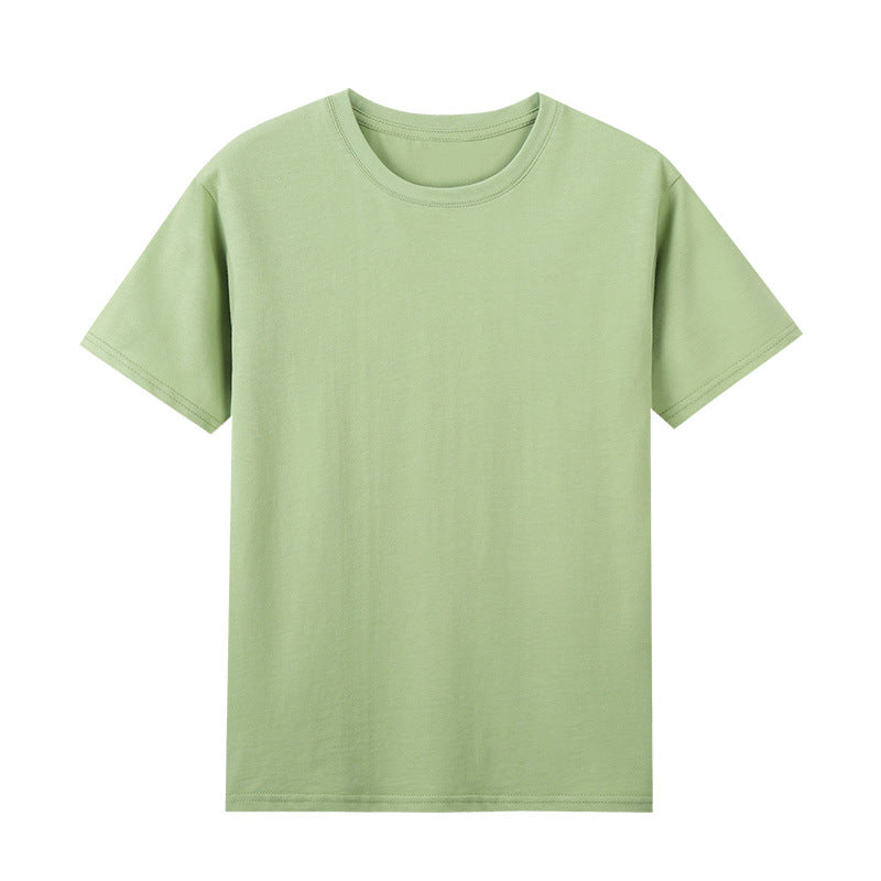 High-count Pure Cotton Short-sleeved Men's Bottoming Shirt 220g Solid Color 40-count Cultural Shirt Work Clothes White T Men